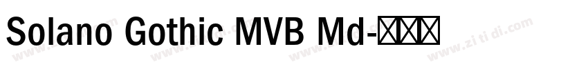 Solano Gothic MVB Md字体转换